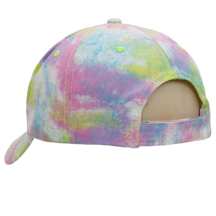 Cap Zone – Engroshandel Baseballkasket - Dame – Pastel spraymaling Tie Dye Confetti Baseballkasket2