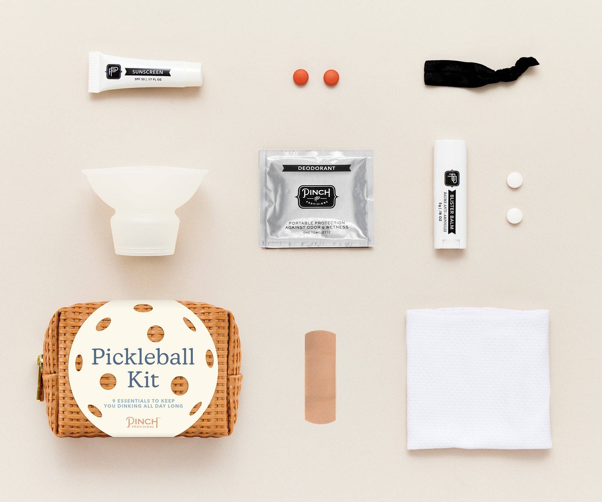 Cognac Pickleball Kit | Basketweave, Father's Day Gifts for wholesale on Faire1