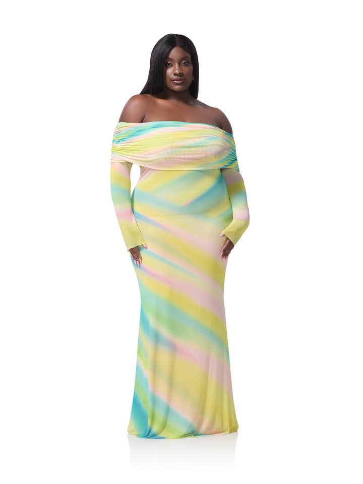 Thelma Dress - Rainbow Stripe for wholesale on Faire1