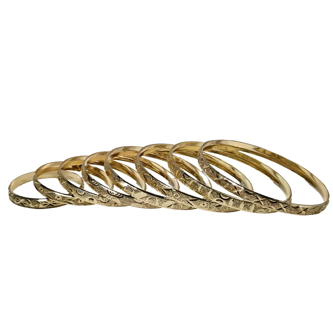 Treasure Jewelry - Wholesale Bangle Bracelet - 18k Gold Plated Bangles Set of 125