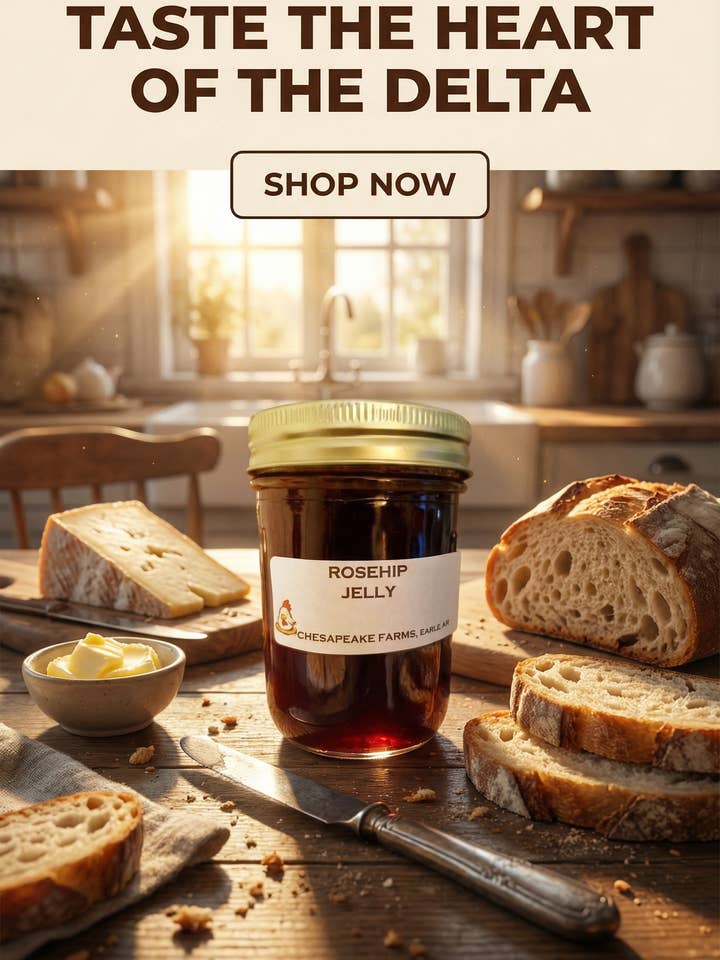 Arkansas-Grown RoseHip Jelly - 8 oz Organic Jar for wholesale by Chesapeake Farms LLC