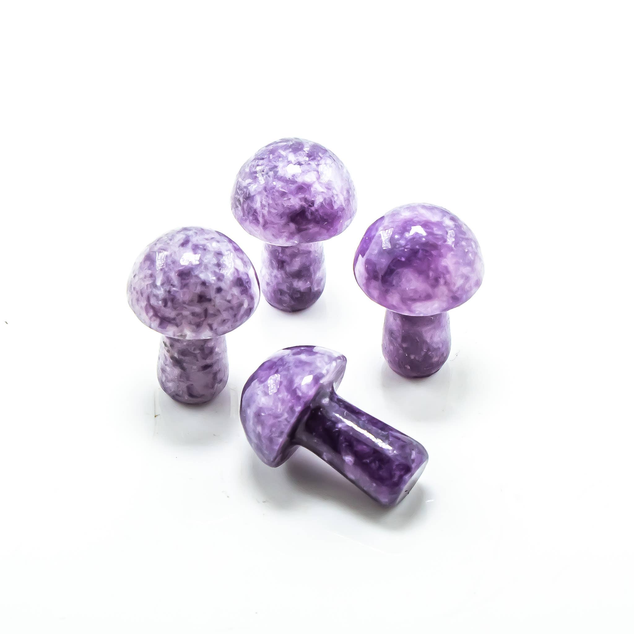 Quasar Gems USA - Vente Pierre et cristal de spiritualité - Mini champignons en pierres précieuses assorties13