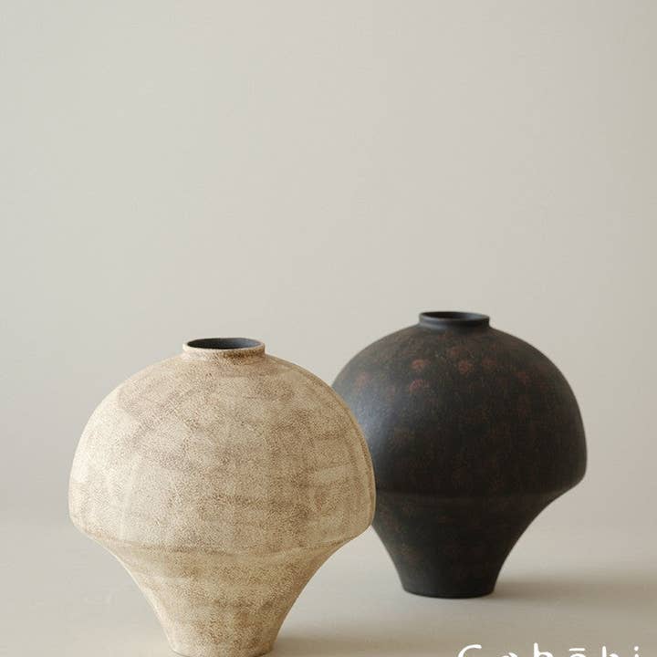 Gohobi Japanese-style Wabi Sabi Handmade Zen Large Vase 015 for wholesale by Gohobi (We cover U.S. import duties)