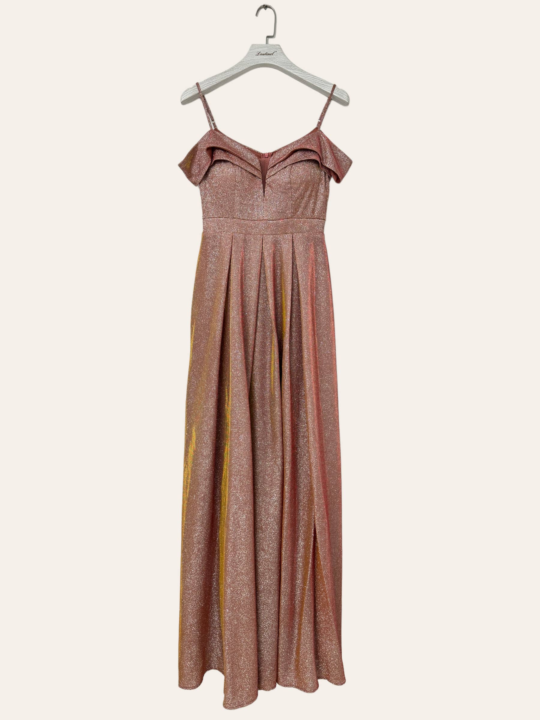 Lautinel - Wholesale Gown - Women's - Boat Neck Sequin Long Evening Dress R183612