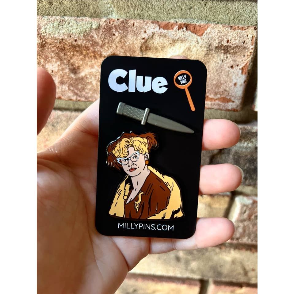 Cult Classic “Clue” Horror Movie Pin Set - Mrs. Peacock for wholesale by Millypins