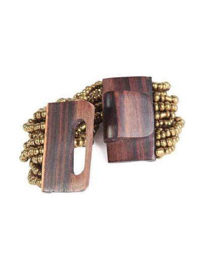 Bijondo - Wholesale Beaded Bracelet - Wooden Buckle Bracelet and Glass Beads, costume jewelry8