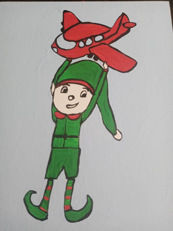 Dreng Nisse, Smuk Julevægdekoration, LXC55 for engroshandel hos BLUE RIBBON ORNAMENTS