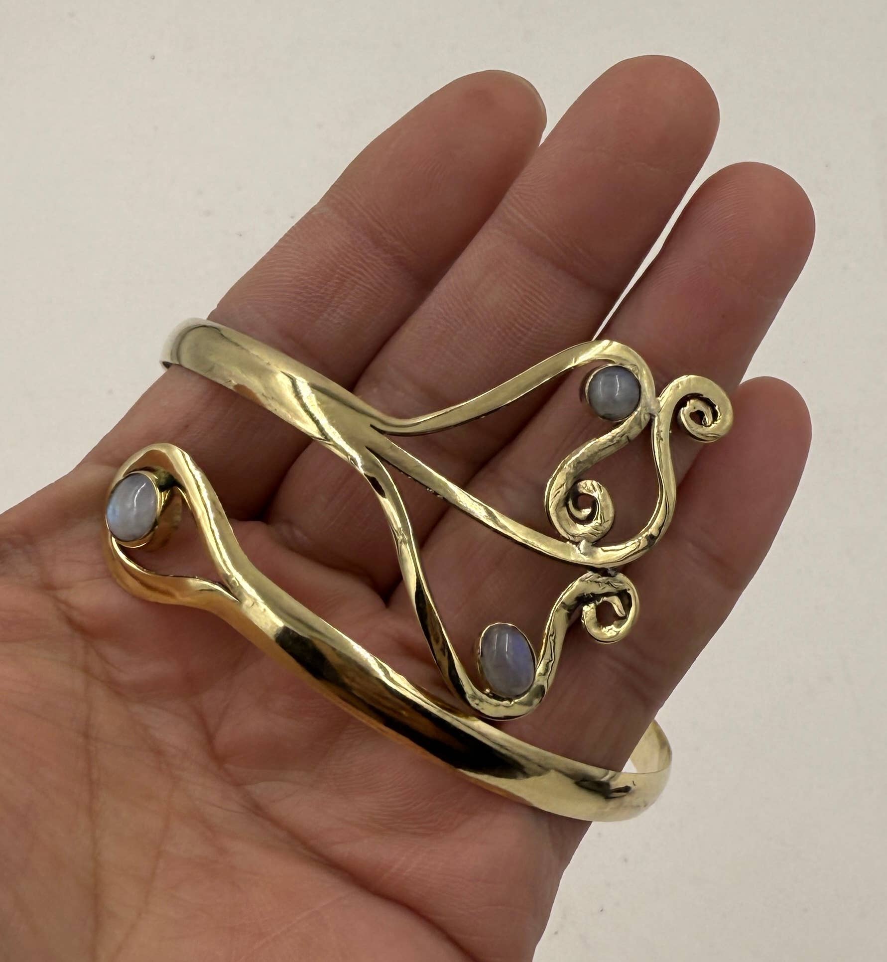 Lungta Imports - Wholesale Cuff Bracelet - Handcrafted Arm Cuff Bracelet Armlet Armband With Stones 12