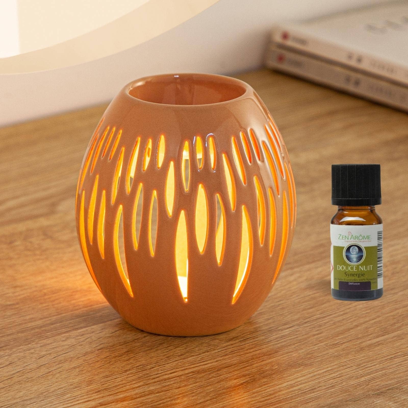 Zen'Arôme - Wholesale Oil Warmer - Ceramic Oval Wax Melter for Scented Wax Melts Terra7