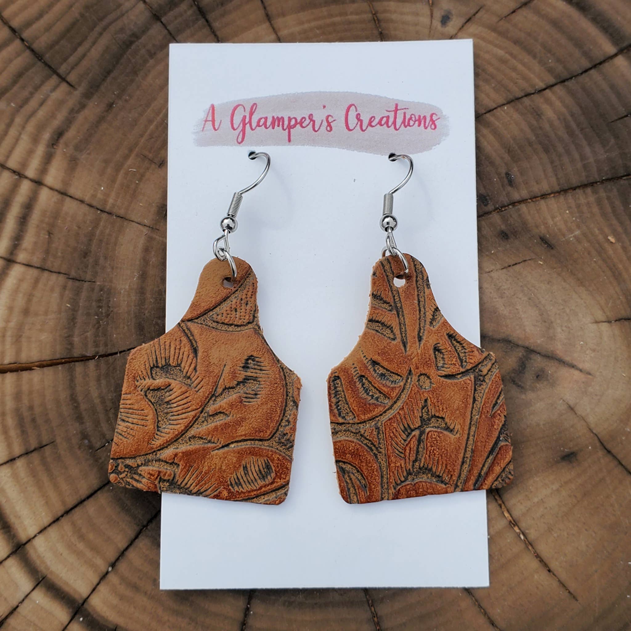 Aztec Earrings Cowtag Earrings Handpainted Wood Earrings Wood Earrings Western Earrings Engraved Handpainted Earrings