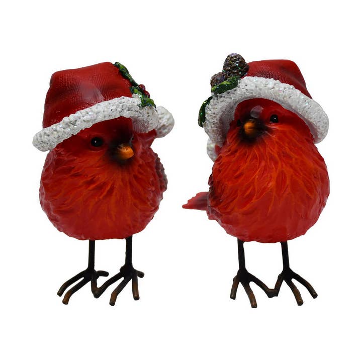 Red Birds w/ Hats (2) for wholesale by Oak Street Wholesale