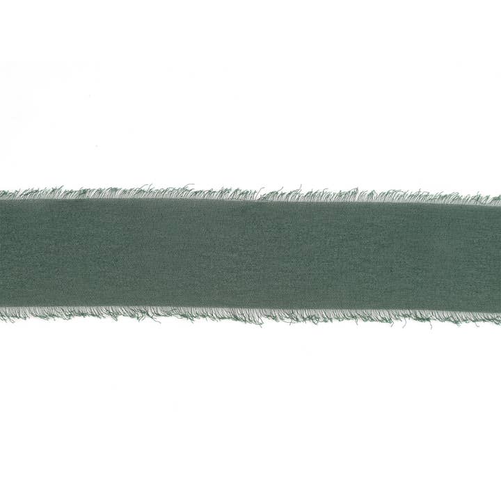 LA Ribbons Wholesale - Wholesale Ribbon - Gift Wrapping - 1 1/2" Frayed Edge Chiffon Ribbon | Dark Green | 10 Yard Roll1