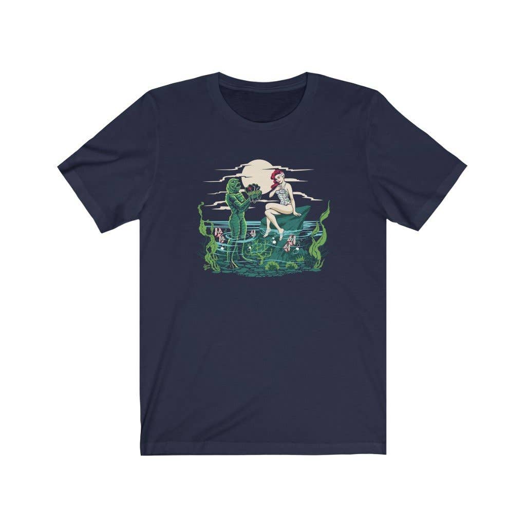 Sweet Siren Designs - Wholesale T-Shirt (Graphic) - Unisex - Mid Century Swamp Horror Couple - Unisex Tee4