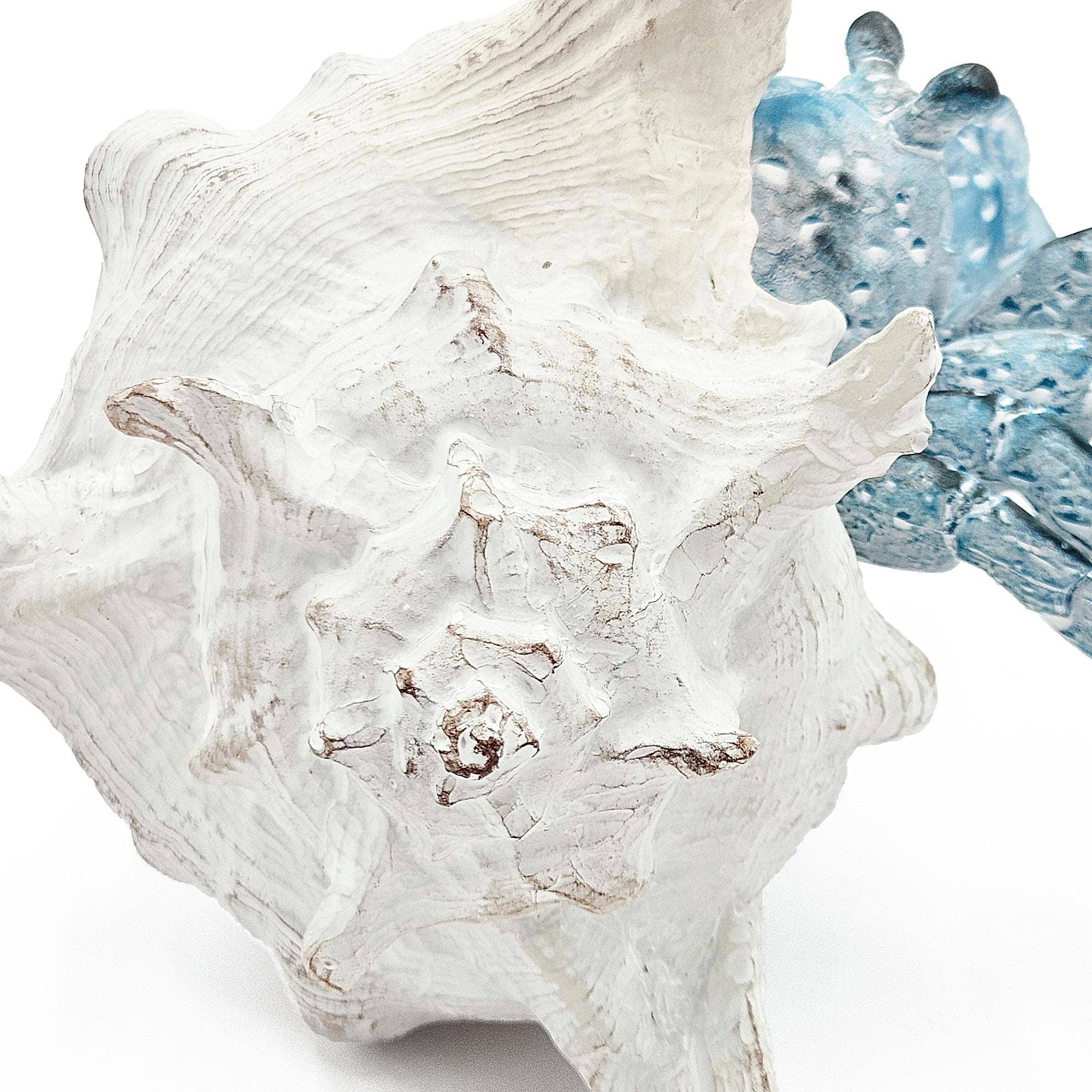 A&B Home Group Inc. - Wholesale Decorative Tabletop Object - 7.3x7x5.7" Lifelike Blue Hermit Crab Figurine w/ White Shell1