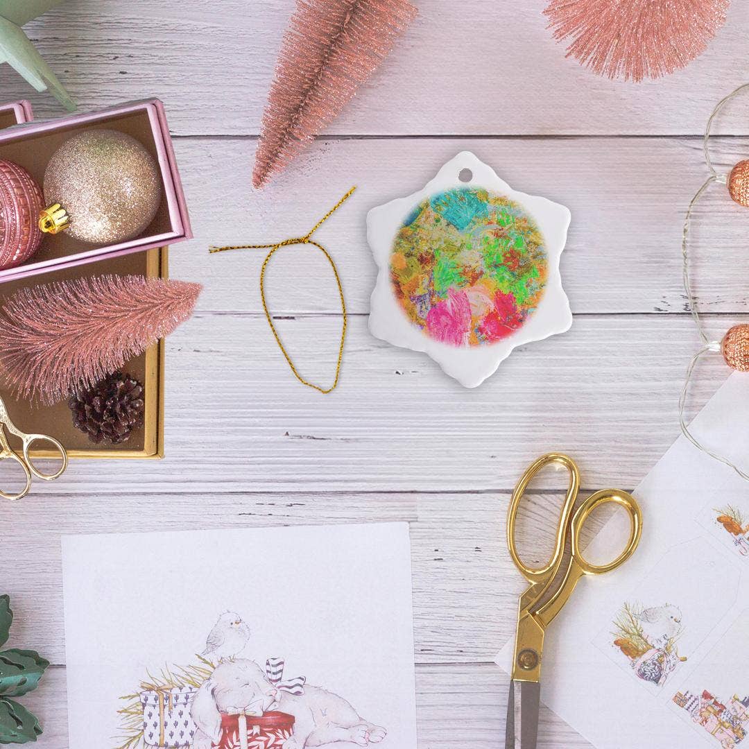 3dRose - Vente Objets de décoration - 3dRose, Palette artistique lumineuse et épurée abstraite, Ornement5