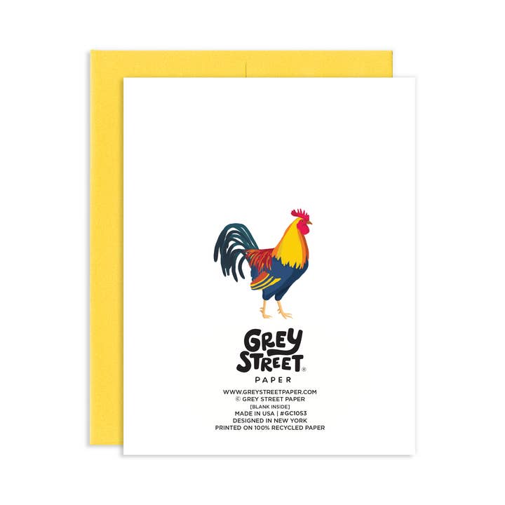 Grey Street Paper - Wholesale Love Card - Nice Cock Greeting Card1