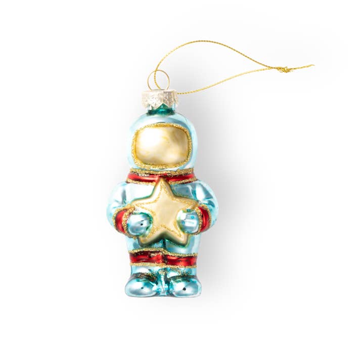 Chive - Wholesale Ornament - Blue Astronaut, Nostalgic Retro Outer Space Christmas Ornament Gift