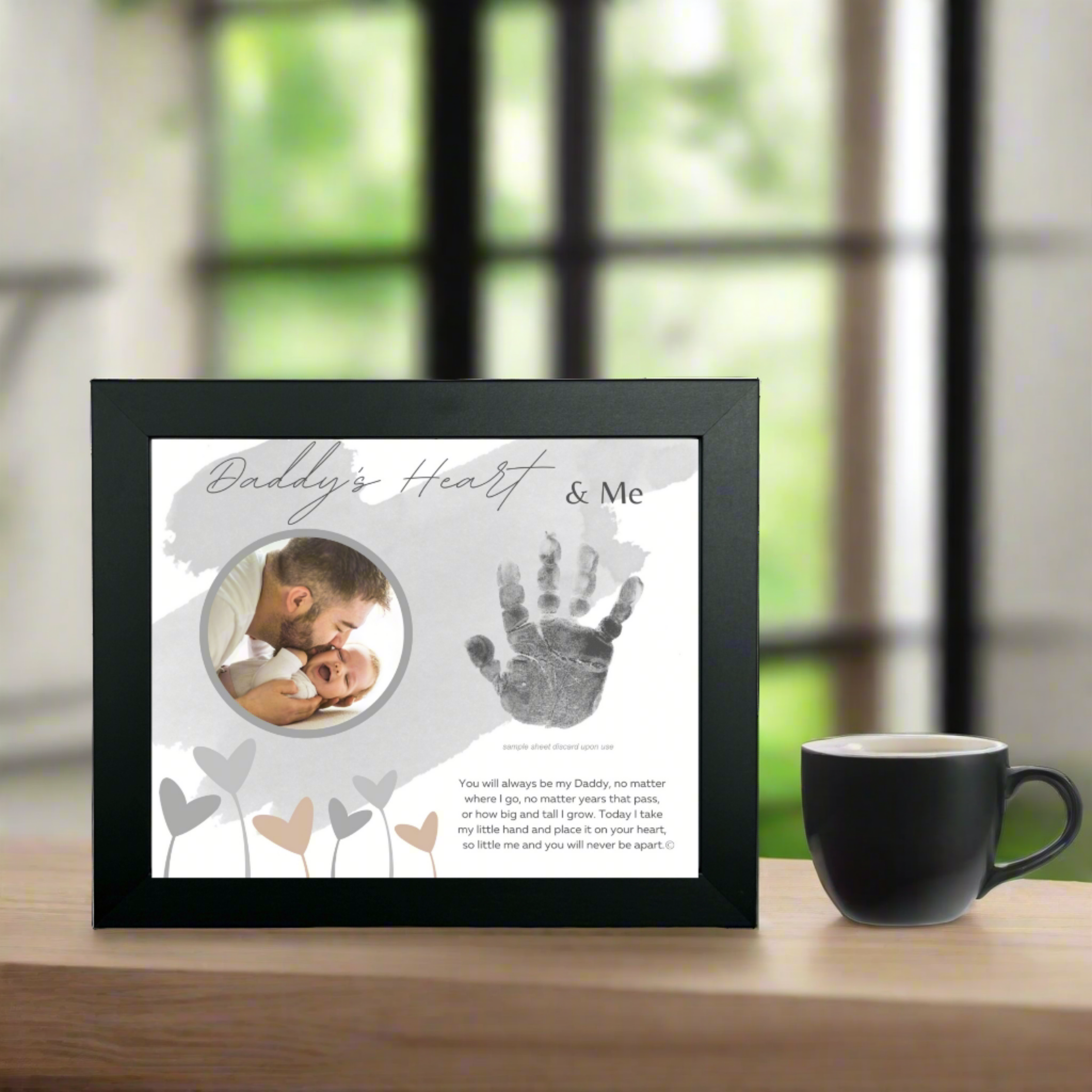 The Grandparent Gift Co. Inc. - Wholesale Picture Frame - Kids & Baby - Daddy Handprint Keepsake Frame: Heart and Me 43801