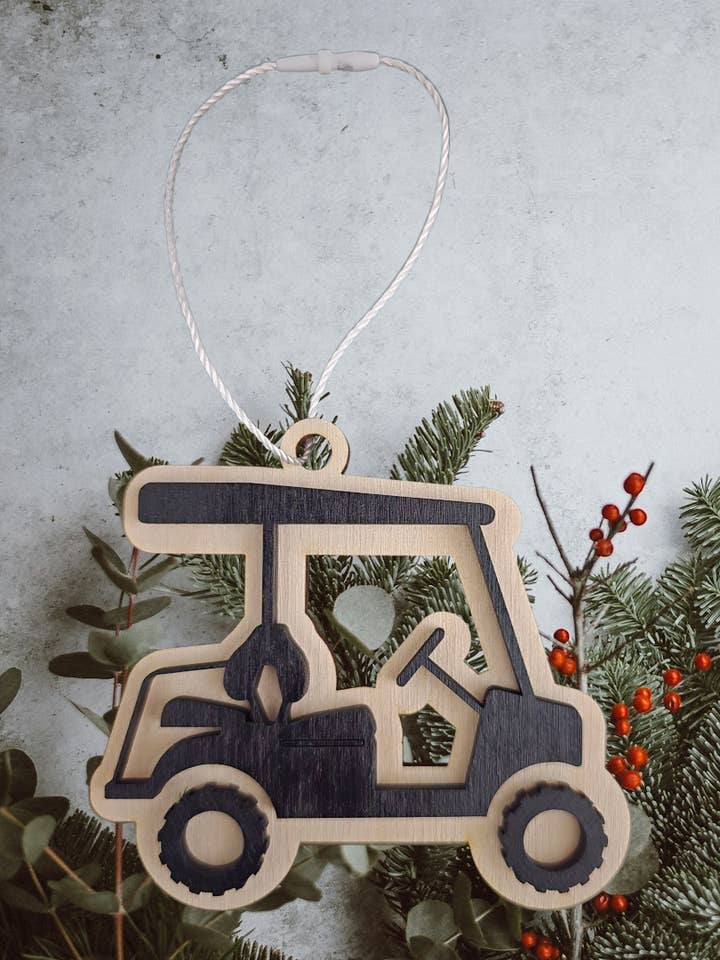 Golf cart ornament for wholesale by Heart n Sol