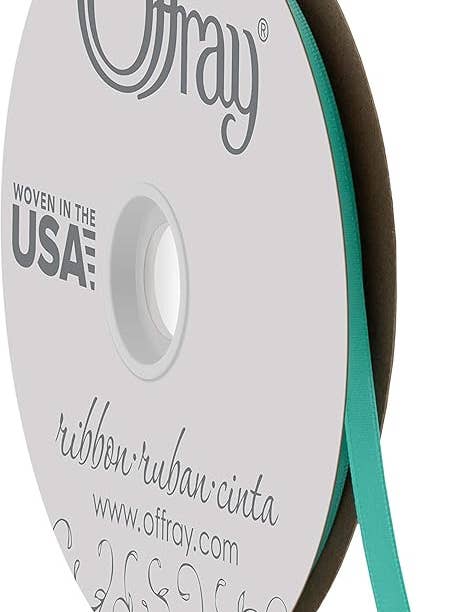 Double-Face Satin Navajo Turquoise 1/4" x 100 Yards for wholesale by Berwick Offray Ribbon