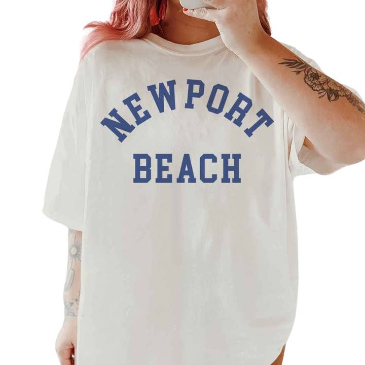 Newport Beach Graphic tee for wholesale by Brandy & Daisy's Boutique