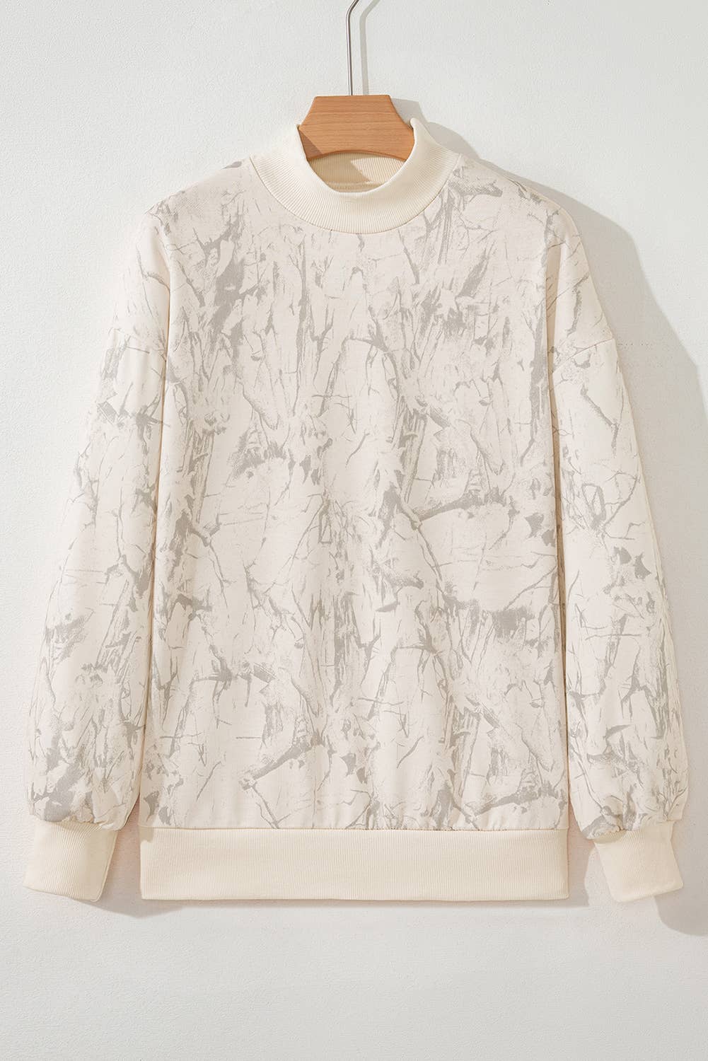 fashionworks - Wholesale Sweatshirt - Women's - Fashion-W Camo Mock Neck Baggy Sweatshirt2