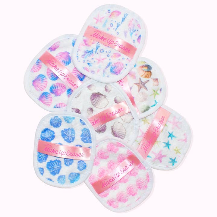 MakeUp Eraser - Wholesale Makeup Remover - Seashells 7-Day Gift Set & Seashell Case | Mermaid Beach Glam
