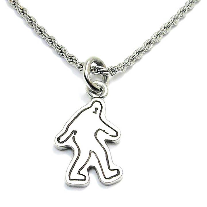 Bigfoot Silhouette Charm Halskette Mythen Legends großer Fuß für den Großhandel von Chubby Chico Charms