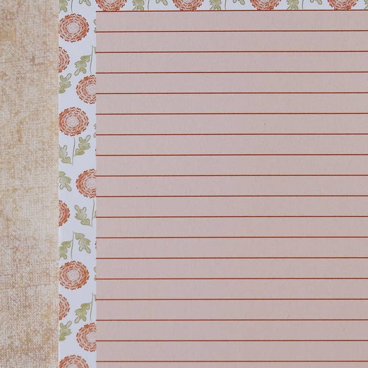 Flower Heads - Wholesale Notepad - MarigoldĀ Memo Pad | Lined Notepad | Journaling | Writing Pad1