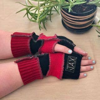 Jax Upcycled - Wholesale Gloves - Women's - Upcycled Unisex Fingerless Gloves choose the vibe color10