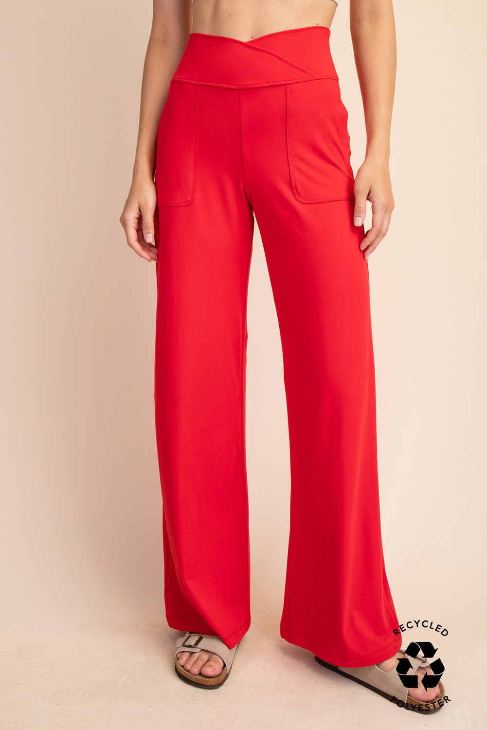 Rae Mode - Wholesale Pants - Women's - RECYCLED BUTTER V WAIST WIDE PANT35