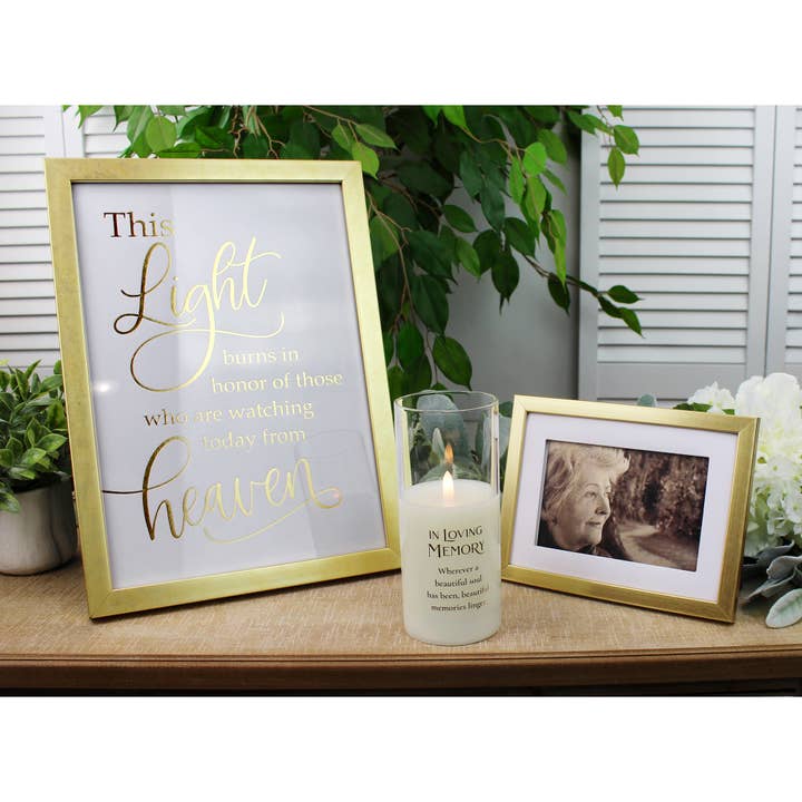 Gold Lillian Rose Light Burns Memorial Wedding Sign for wholesale on Faire3