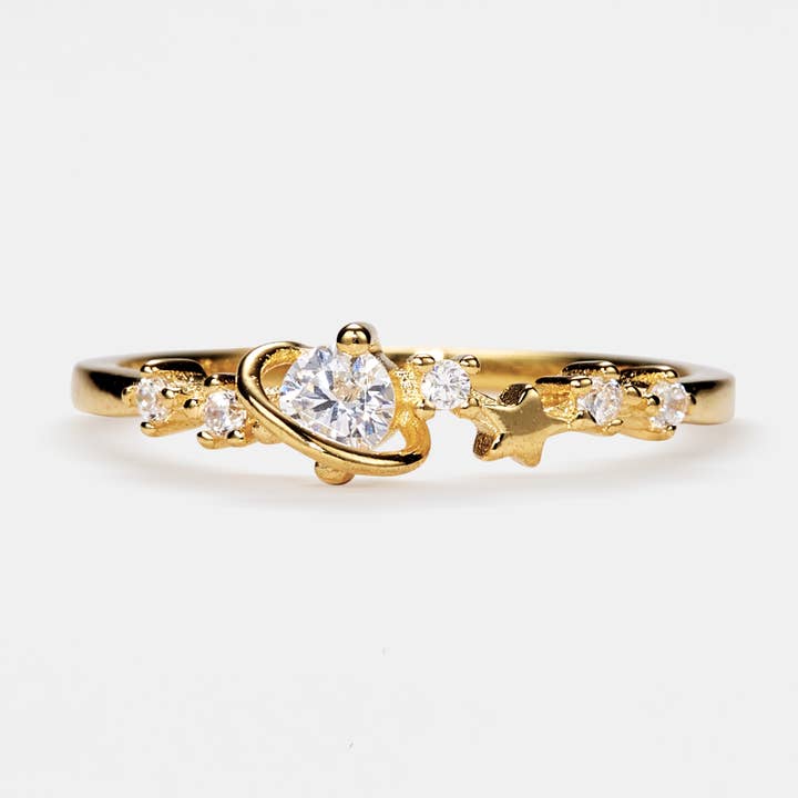 Bague empilable Planet Moon Star en argent sterling 925 pour la vente par Perimade & Co. LLC