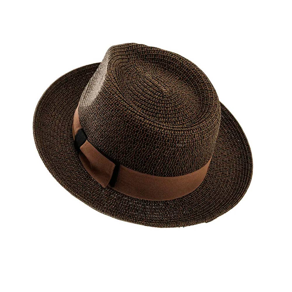 American Hat Makers - Wholesale Straw Hat - Unisex - Soft Straw Fedora Hat - Style Coronado16