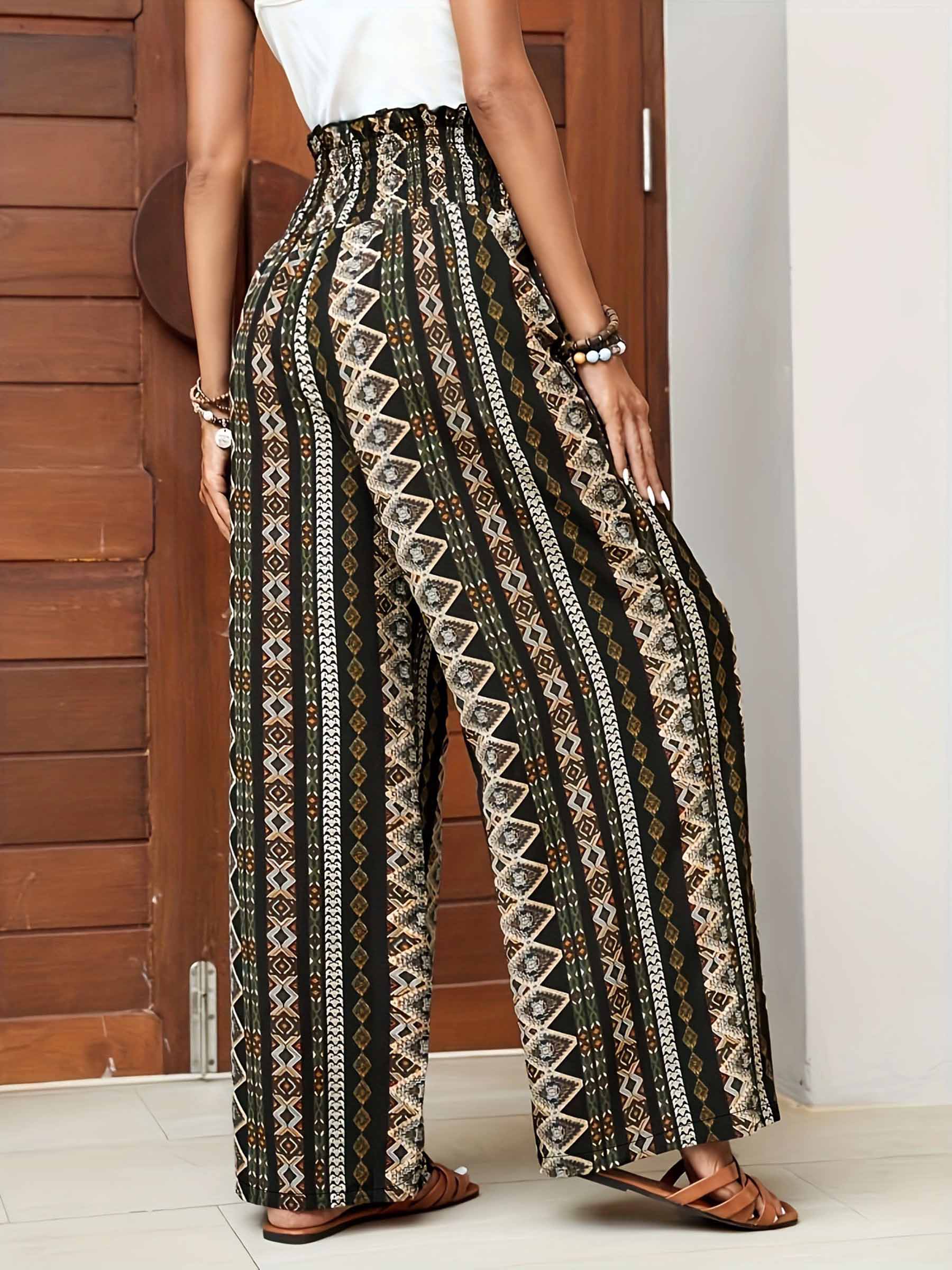 Black Casual Printed Pants for wholesale on Faire2