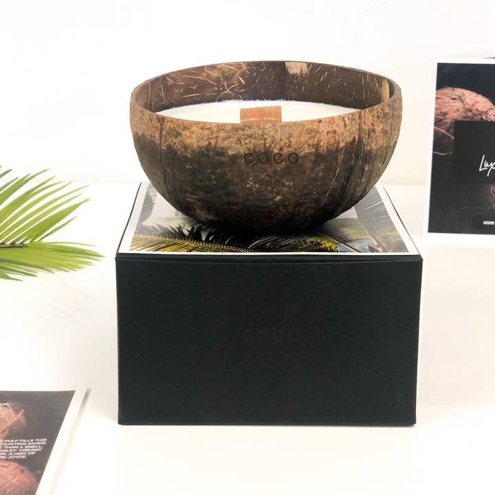 The Luxe Candle Co – Großhandel Kerze im Glas / gefüllte Kerze – 100% BIO-KOKOSNUSS-MASSAGEKERZE