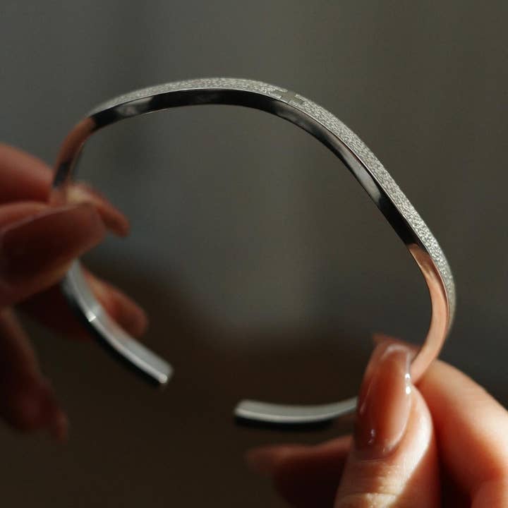 Waves - Sterling Silver Cross Women’s Bracelet Gift for wholesale by LuminaSalina