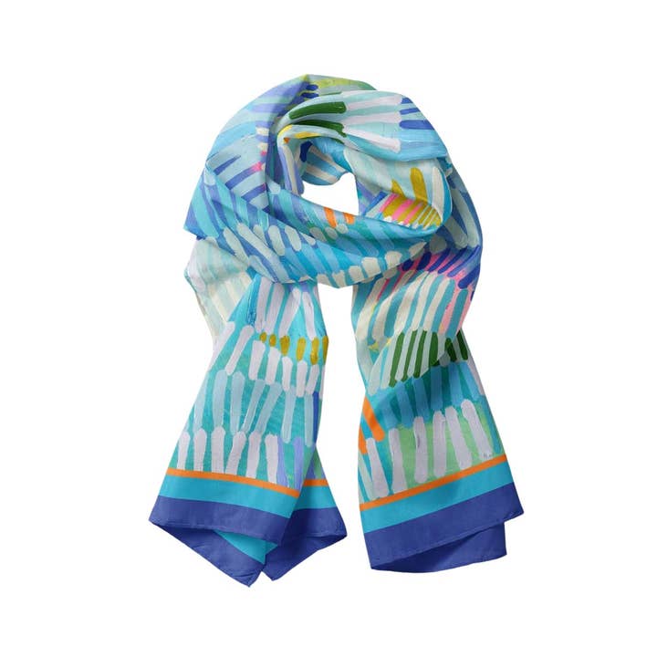Out Of The Blue Long Scarf for wholesale by Ruby Olive Pty Ltd