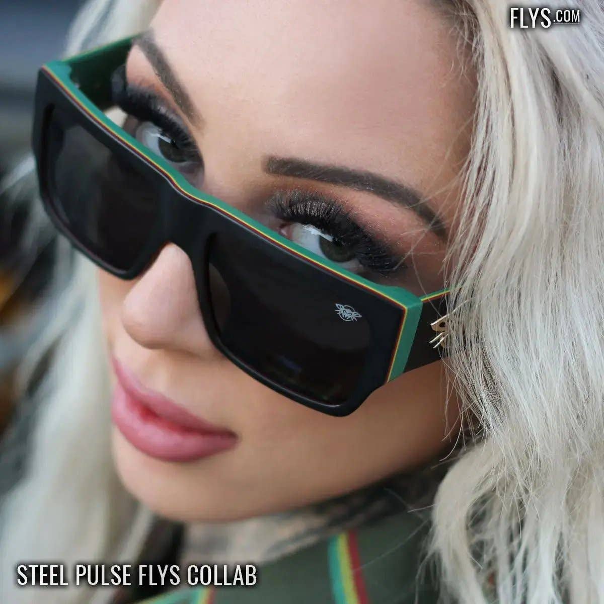 Black Flys Eyewear – Óculos de sol - Unissexo por atacado – Óculos de sol de pulso de aço/Collab6