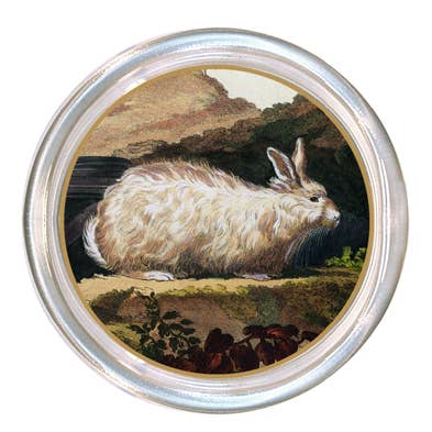 C188-White Bunny Coaster voor wholesale door Marye-Kelley