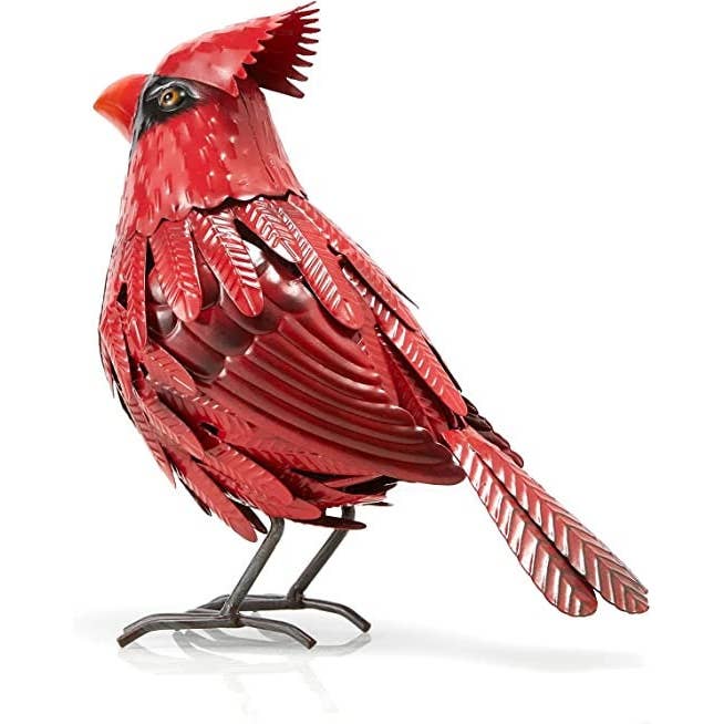 The Wine Savant / Khen Glassware - Wholesale Sculpture - Cardinal Metal Bird, Garden Yard Sculpture Art- Large6