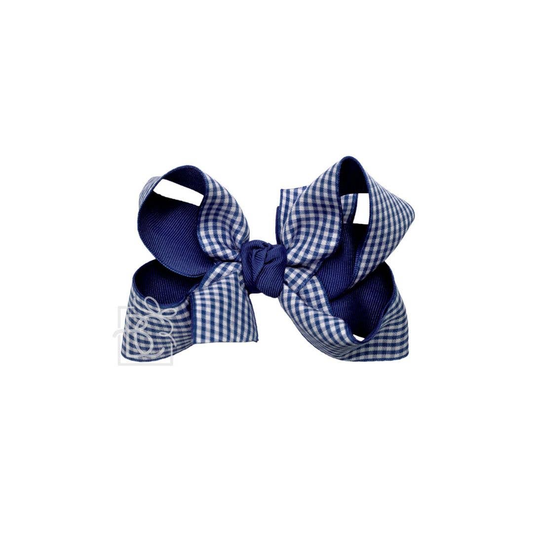 Beyond Creations, LLC - Vente Nœud pour cheveux – enfant - Nœud superposé en vichy et gros-grain sur pince18
