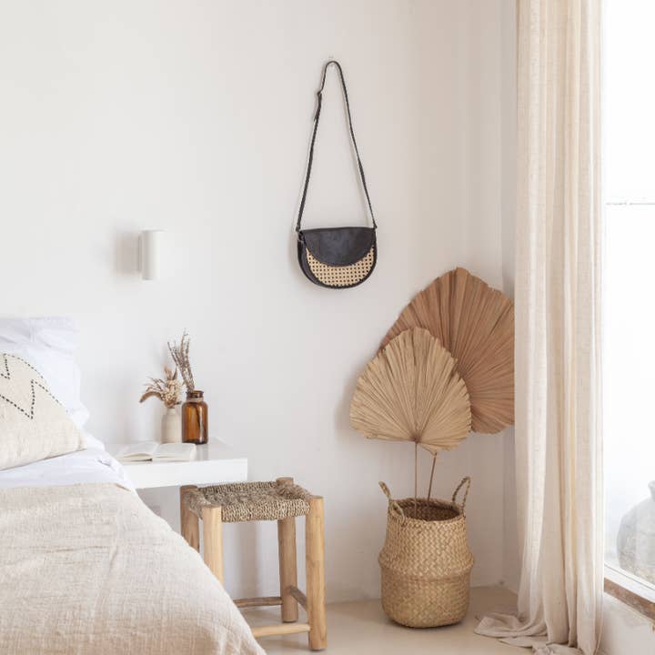 Village Thrive - Wholesale Crossbody Bag - Women's - Raja Leather and Cane Crossbody Bag1