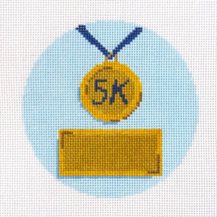 Medalla de 5K para venta al por mayor de Alice & Blue Needlepoint Designs