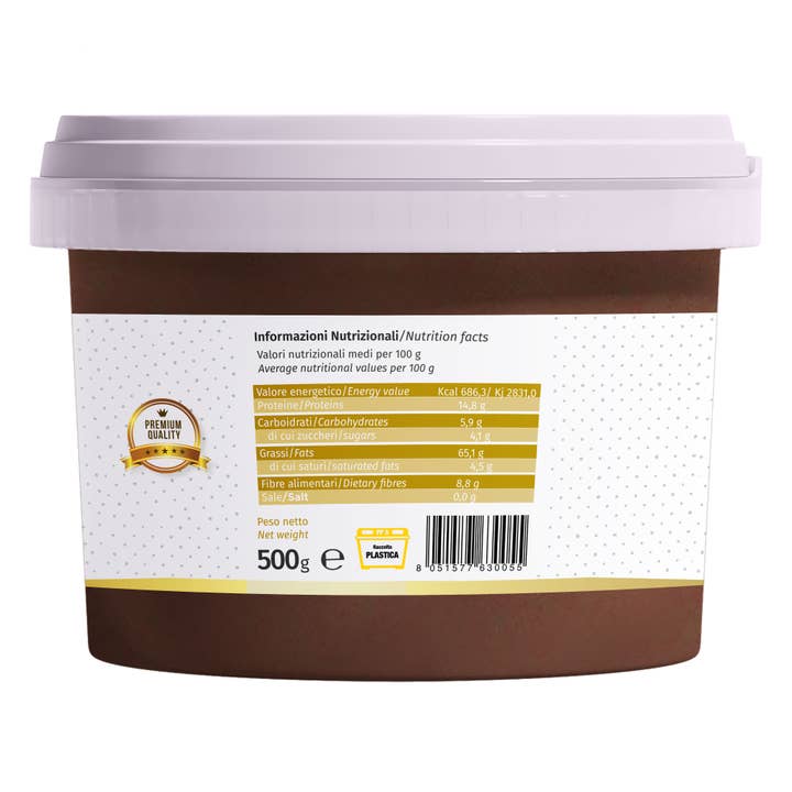 Dolcincasa.com – Engroshandel Nødder – Tonda Gentile Piedmont Langhe Hasselnøddepasta - 500 g1