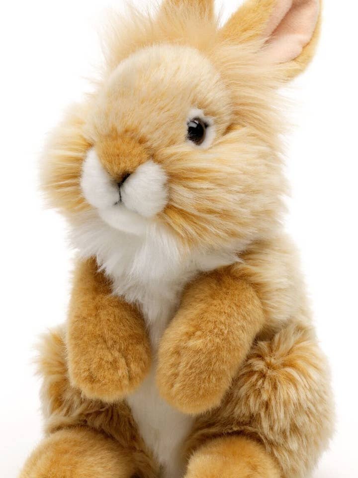 Angora rabbit, standing (beige) - cuddly/plush toy for wholesale by Uni Toys