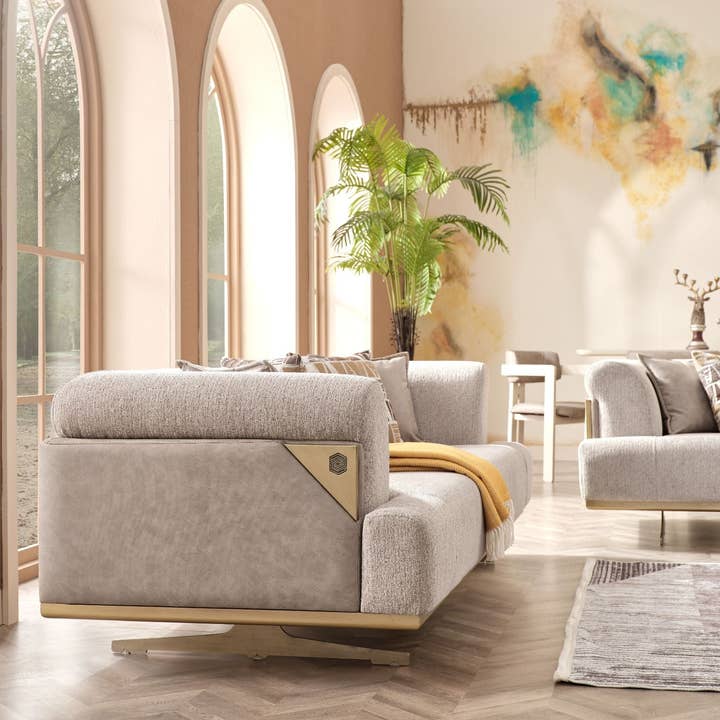 Urla Stationary Module Sofa Cream for wholesale on Faire4