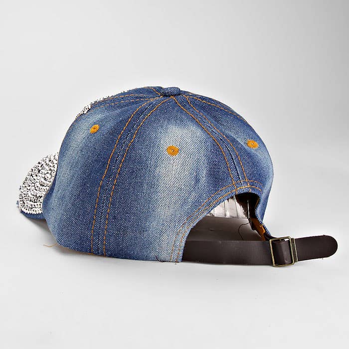 Sensibling Corp. - Wholesale Baseball Cap - Women's - American USA Flag Studded Bling Baseball Cap
1