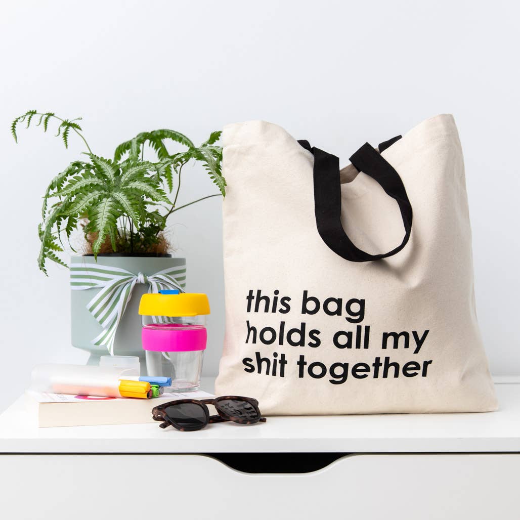 Nutmeg Creative - Wholesale Tote bag – Women's - Tote Bag - this bag holds all my sh*t together0