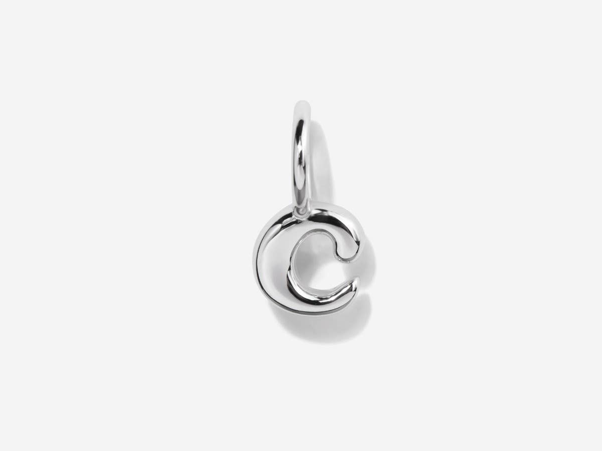 Little Sky Stone - Wholesale Individual Charm/Pendant - Lowercase Initial Letter Silver Charm2
